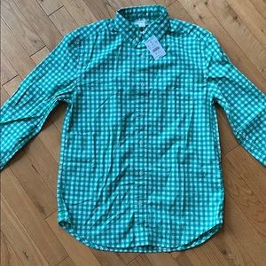 BRAND NEW Green checkered youth dress shirt